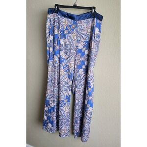 Elevenses Anthropologie Wide Leg Floral Geometric Pants Size Large. Side Pockets